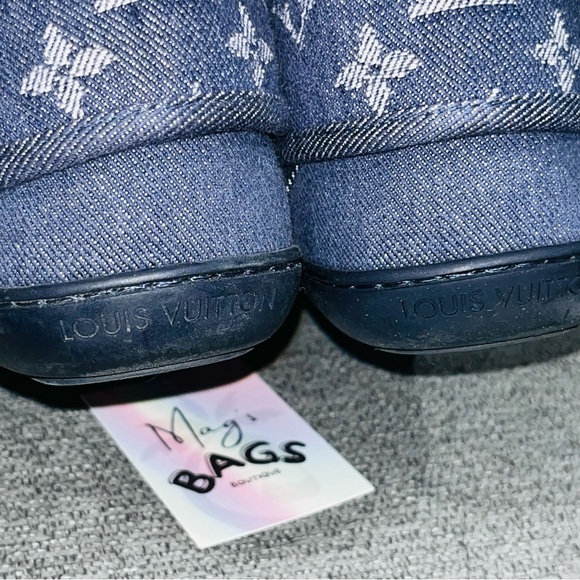 Louis Vuitton: Denim LV Monogram Brea High Top Sneakers - Picture 12 of 16